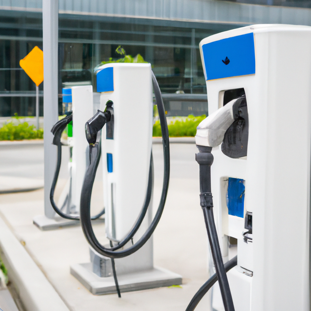 Dobíjecí stanice pro elektromobily ve městě